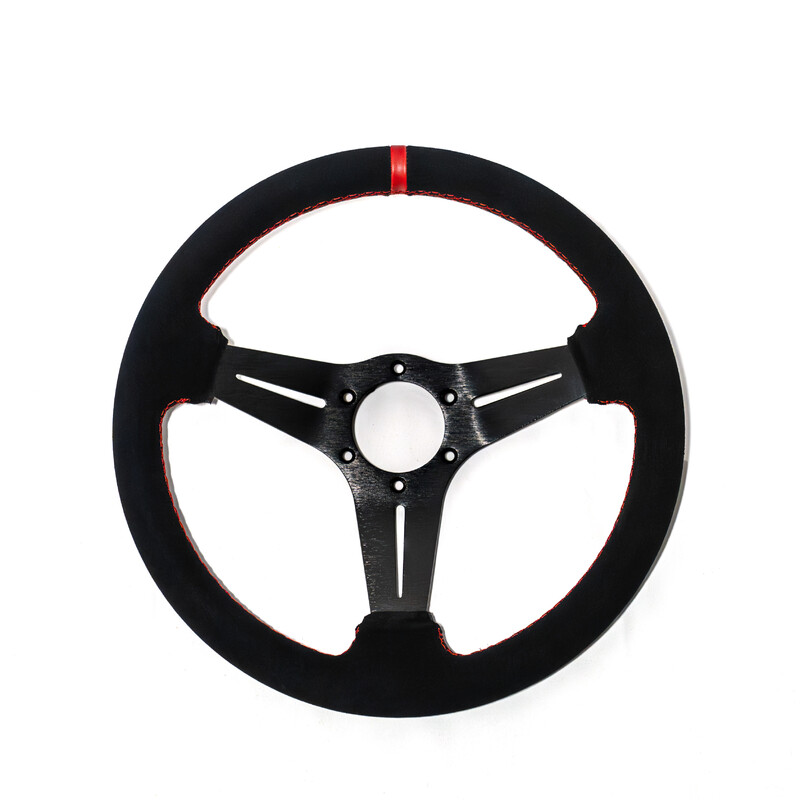 DriftShop Sim Racing Steering Wheel, Black Suede